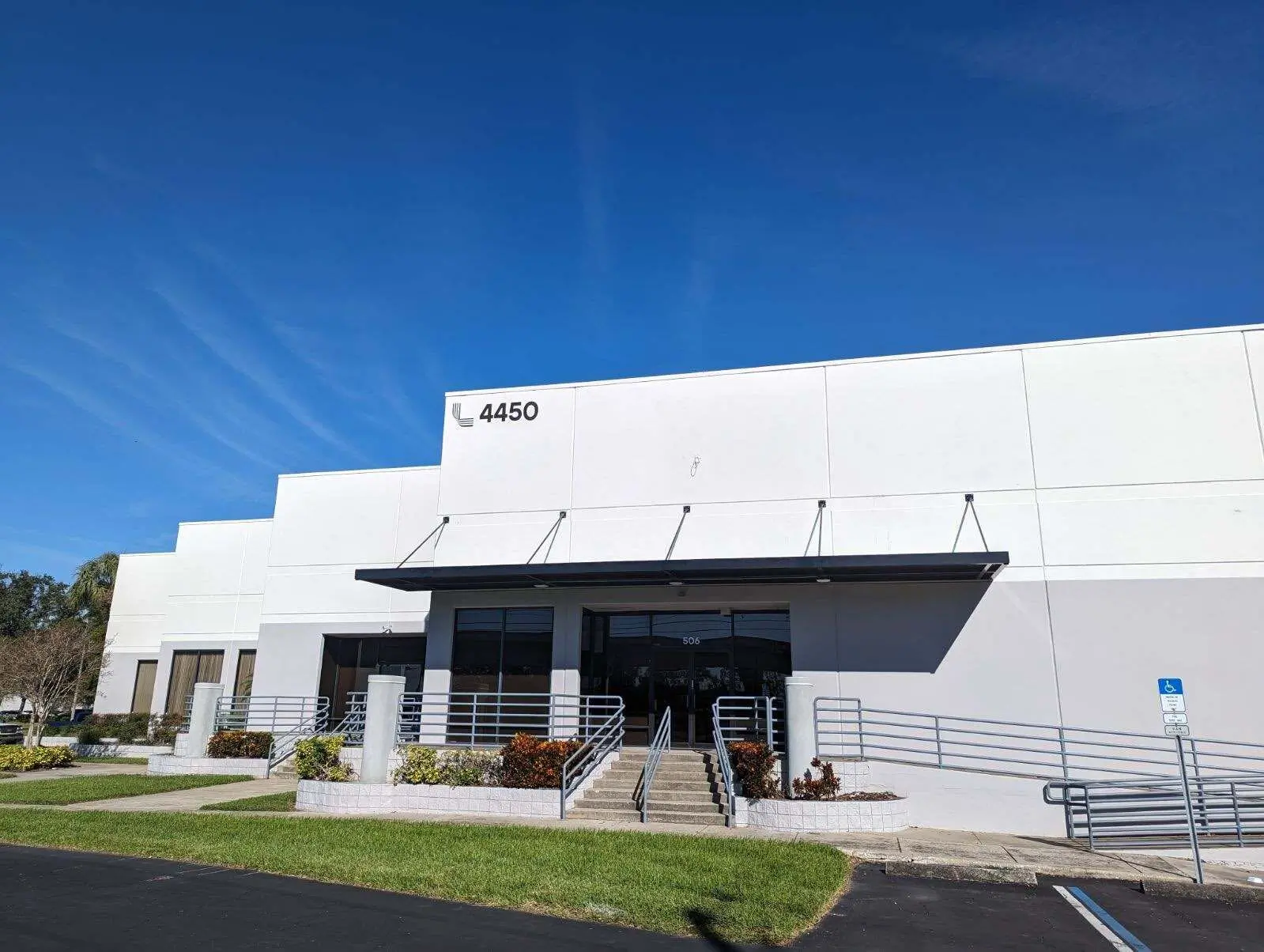 Freshly painted retail store exterior