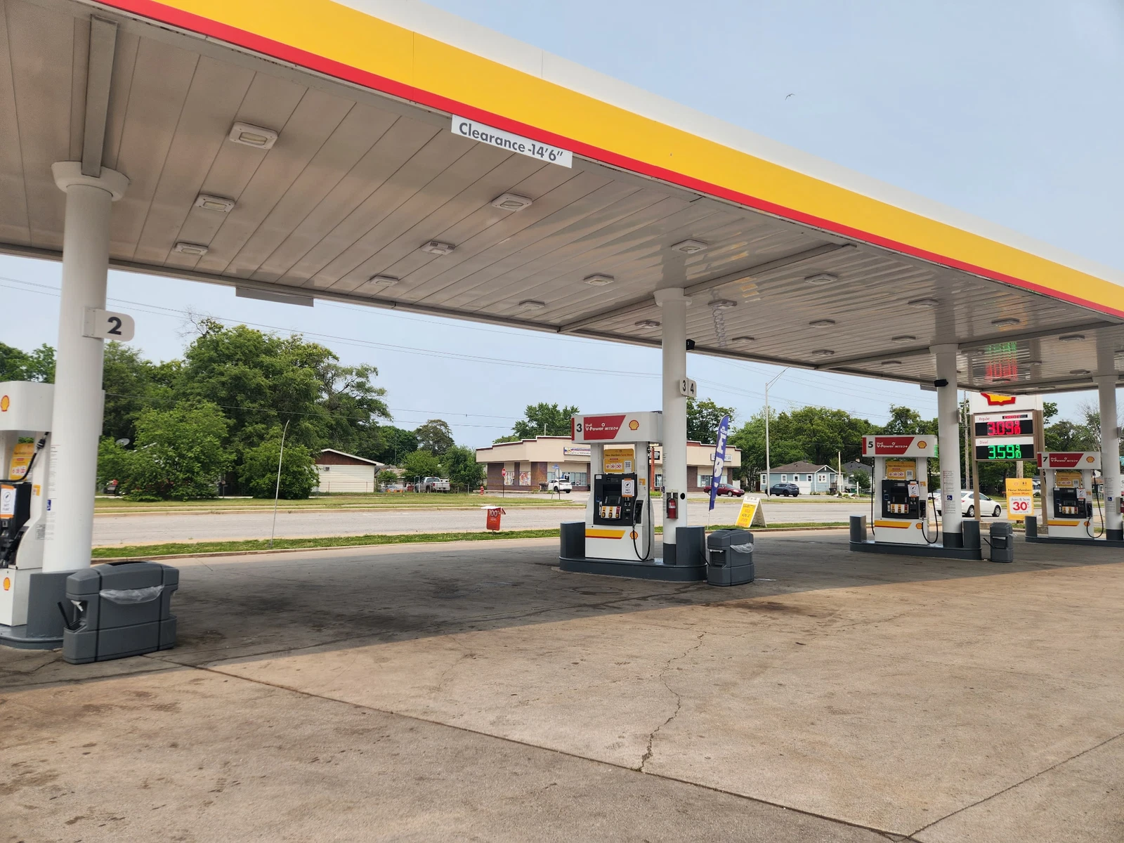 Freshly painted gas station and convenience store exterior