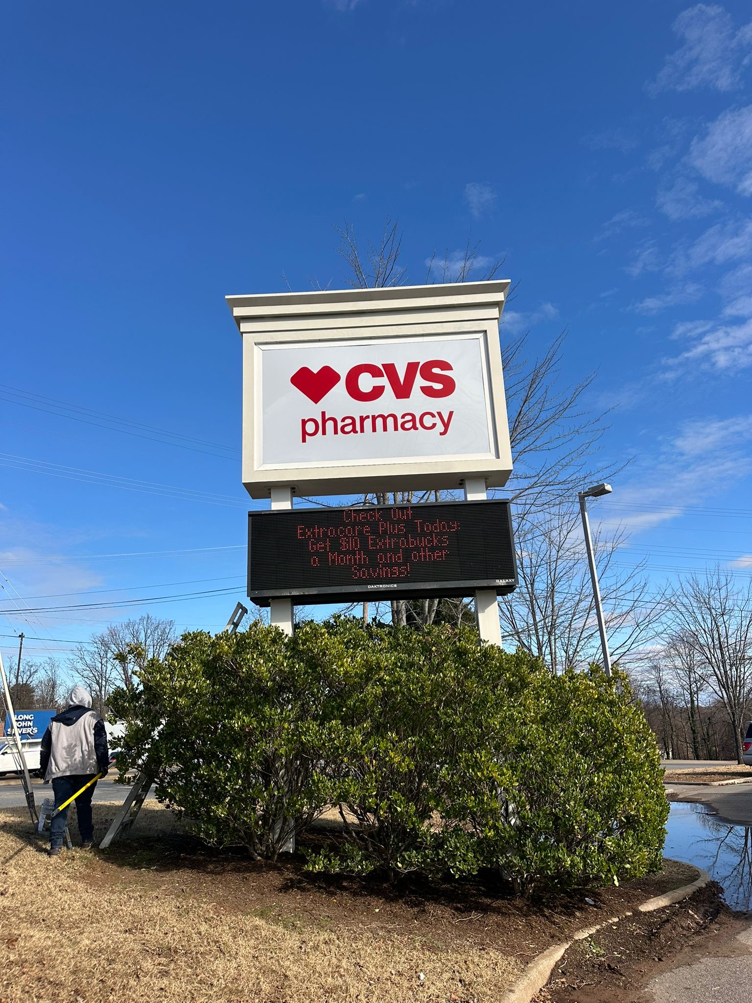 Commercial building with freshly painted facade