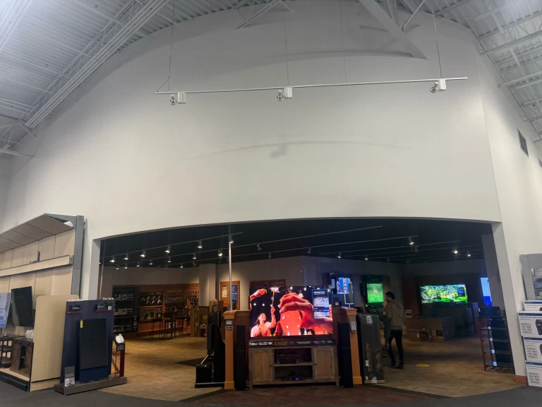 Best Buy retail store interior arched ceiling painting by National Painting Partners