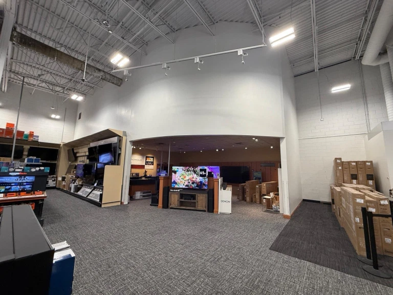 Freshly painted retail store exterior