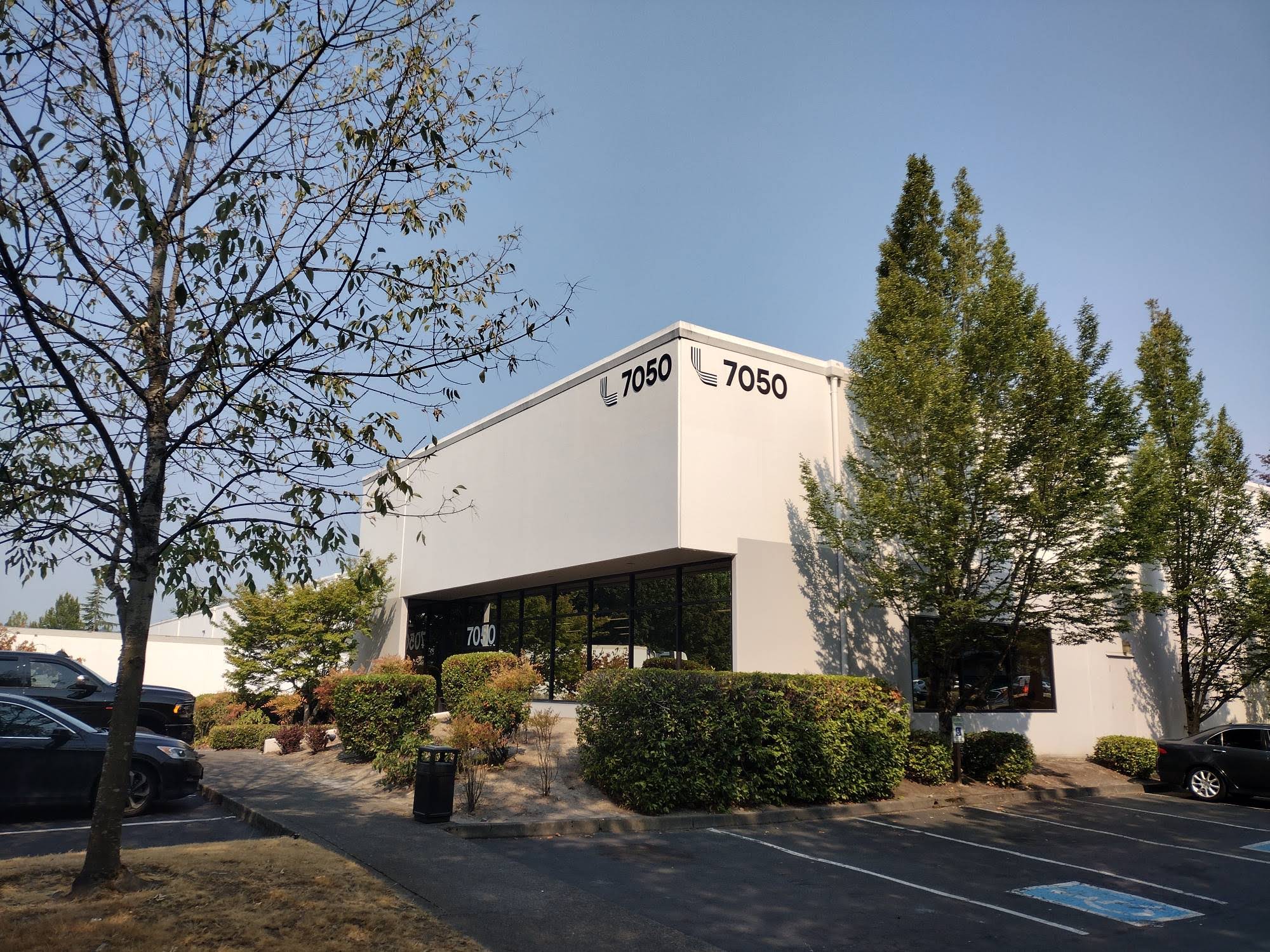 Freshly painted warehouse and distribution center exterior