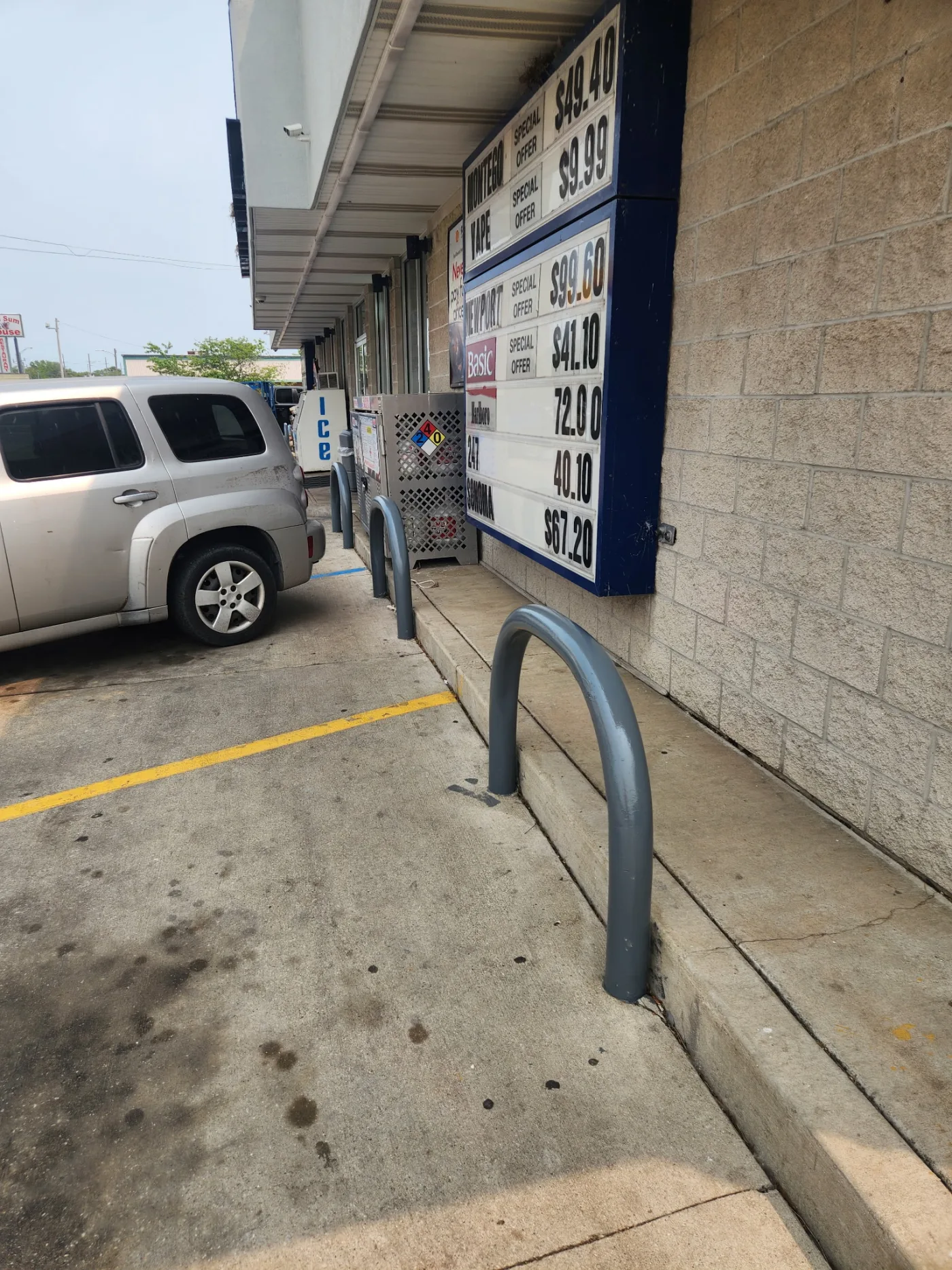 Commercial gas station storefront exterior painting in Hobart, IN by National Painting Partners