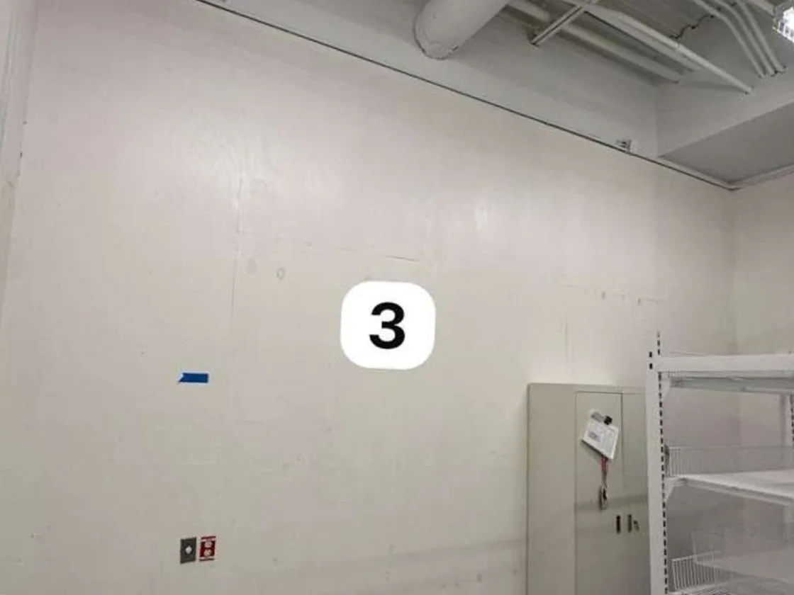 Full stockroom wall 3 before RFID shielding paint